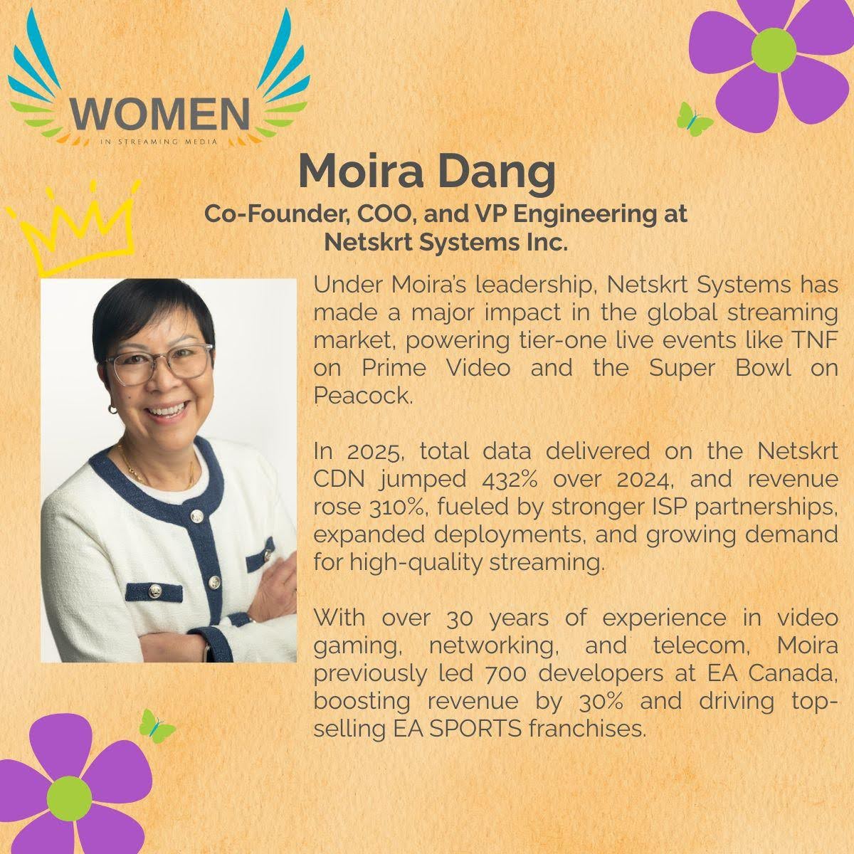 Celebrating Netskrt’s Moira Dang: A Leader Engineering the Future of Streaming